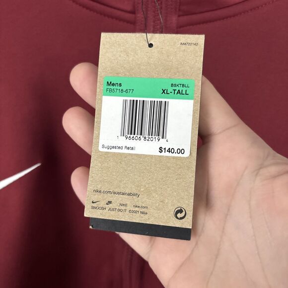 Nike Cleveland Cavaliers NBA Full Zip Track Jacket Cavs Basketball Sz XLT NWT - Picture 3 of 9